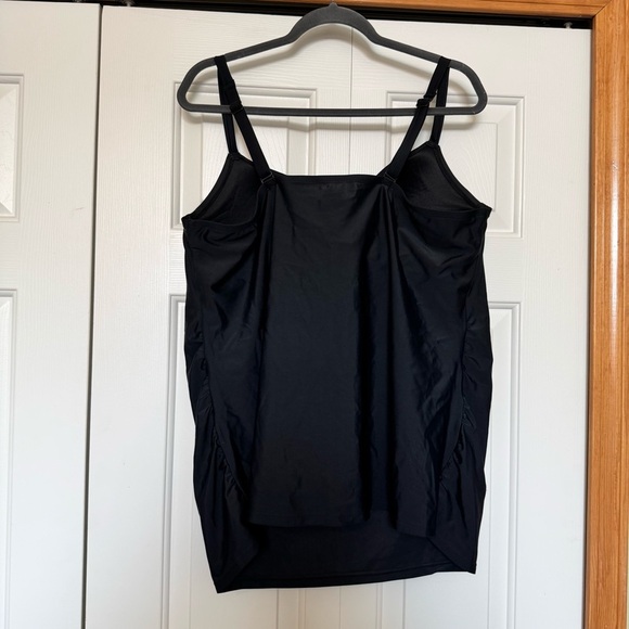 Cacique Swim Balconette Bathing Top Black Full‎ Bra Adjustable Tankini - Picture 3 of 8